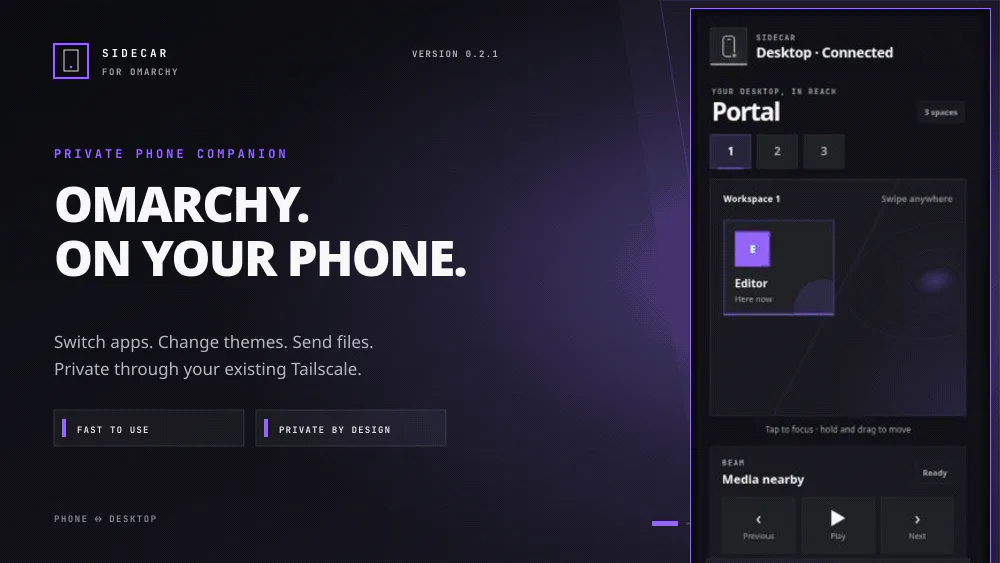 Sidecar preview in the Omarchy Plugin Marketplace